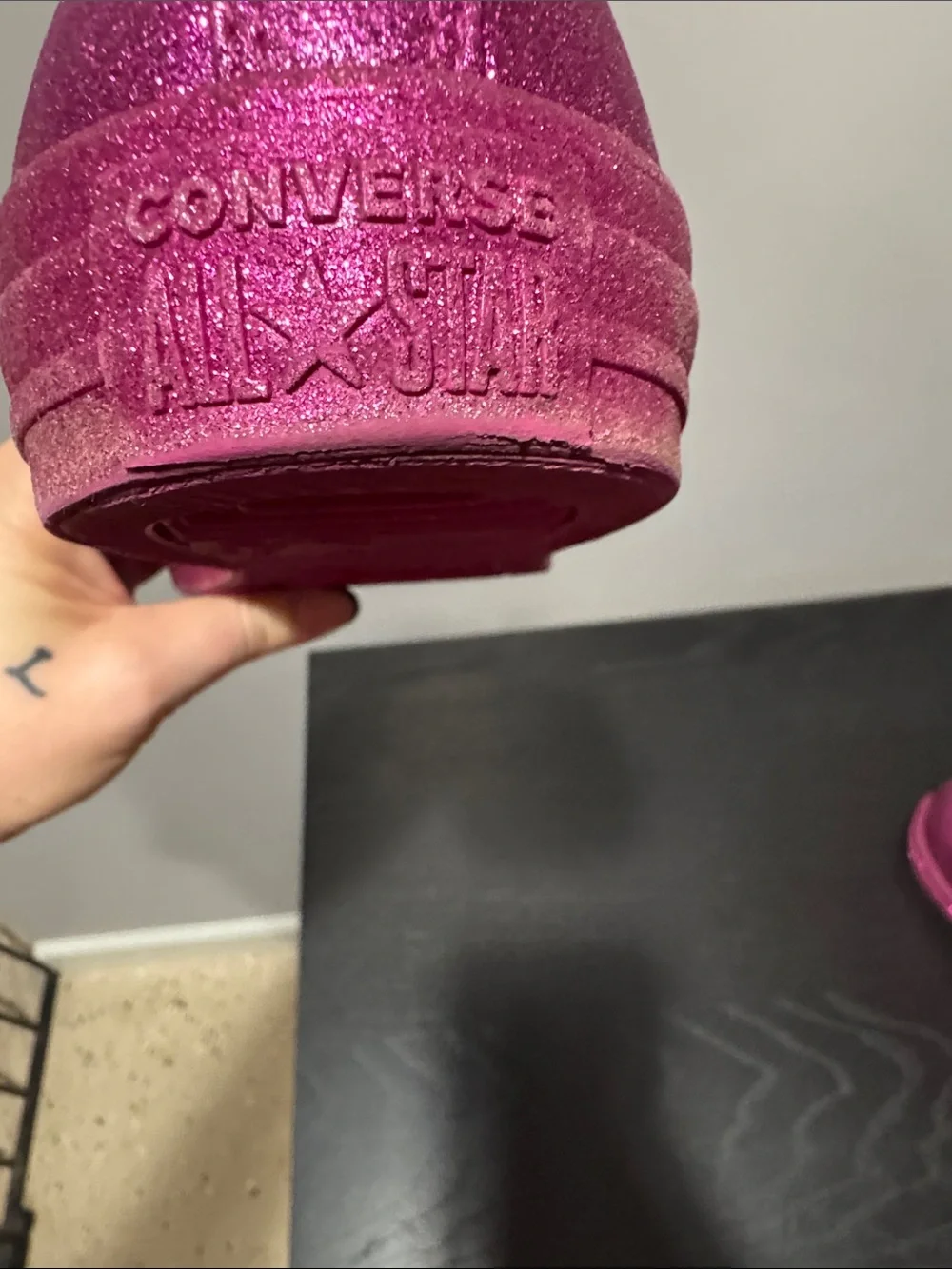 Converse Sparkling Pink Low-Top Lace-Up Sneakers - Picture 4 of 5